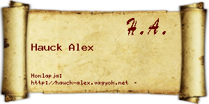 Hauck Alex névjegykártya