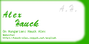 alex hauck business card